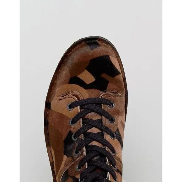 Rare NEW Paul Smith High Top Leather & Pony Hair Sneakers